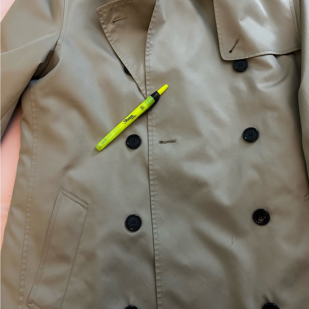 Mid-Length Burberry Brit Trench Coat Size 12 with zippered lining - Picture 13 of 16